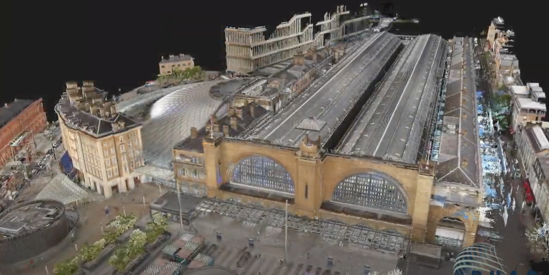 King's Cross Station, London – UK – uses BIM and AI to create digital twins, supporting for structural design