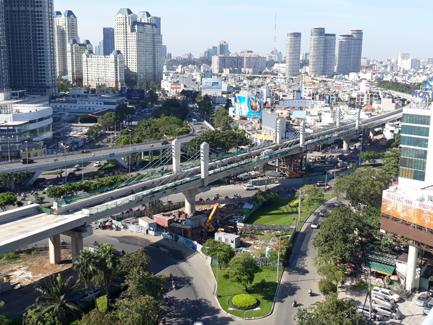 Extradosed bridge on Ho Chi Minh City Urban Railway Line 1.