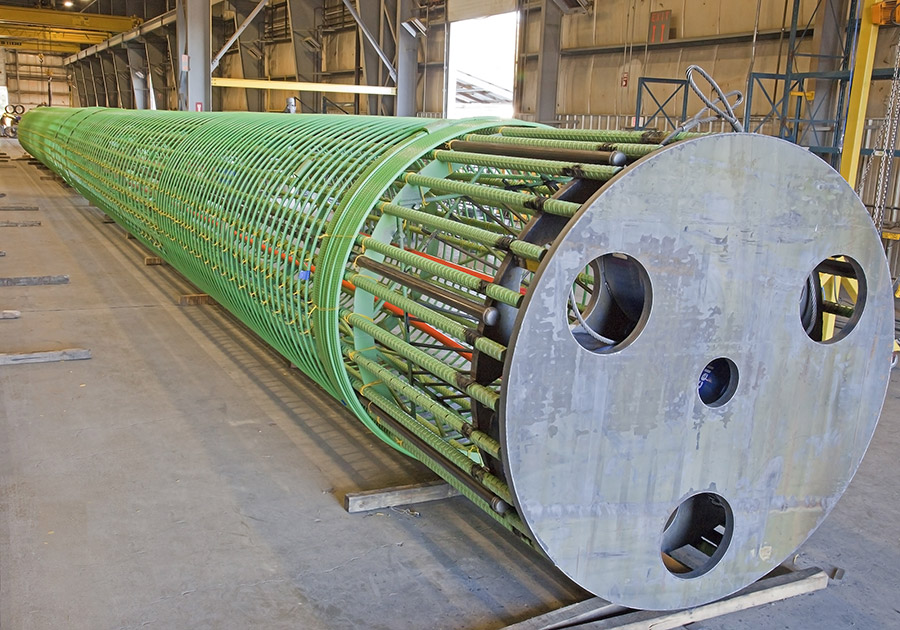 Modular large-diameter pile cage
